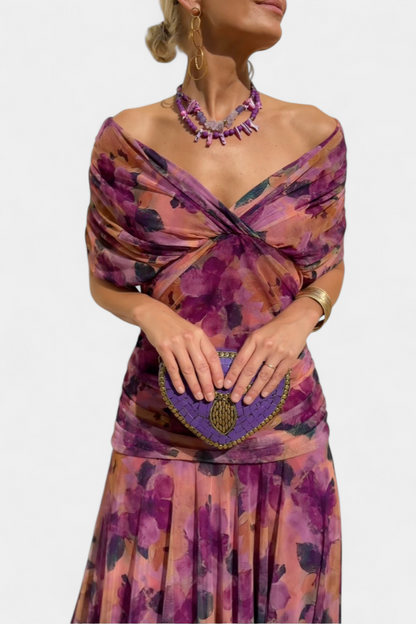 Tamsyn - Soft-Touch Floral Maxi Dress