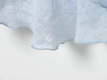 Robe à volants dos nu bleue