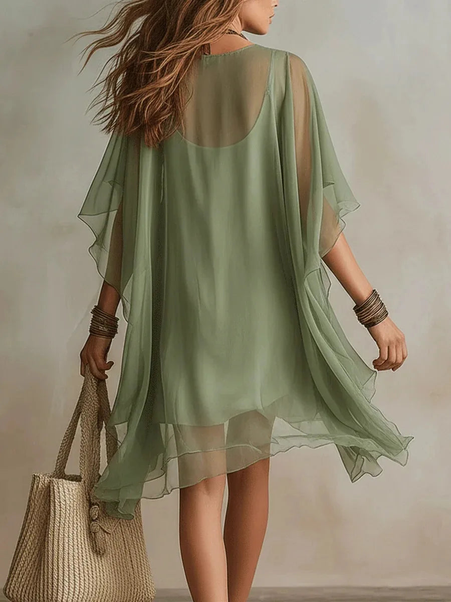 Robe en mousseline transparente