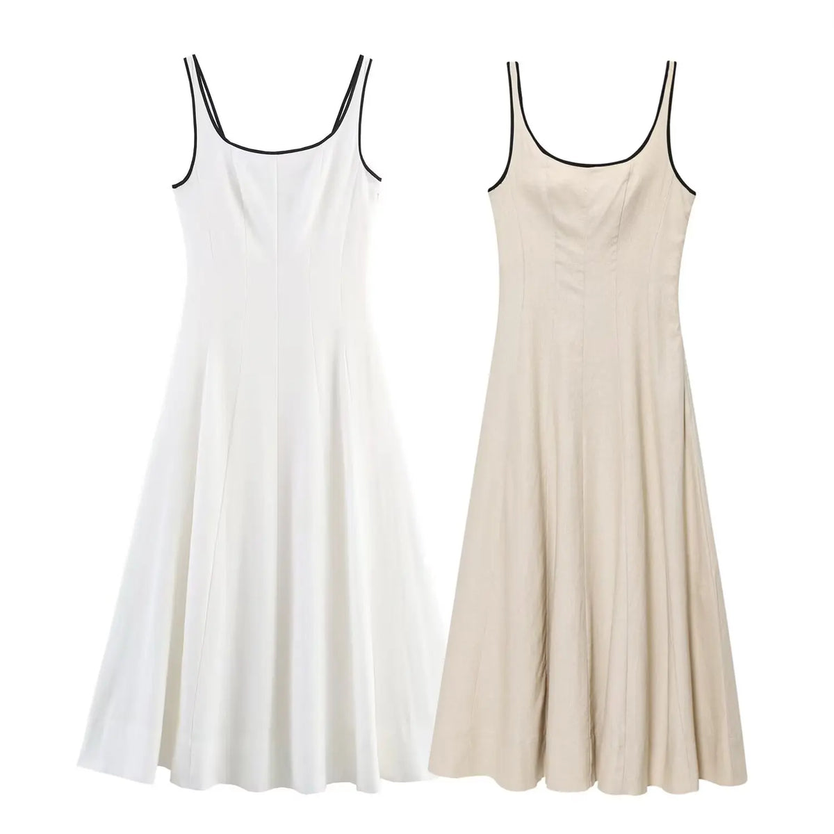 Robes blanches col carré