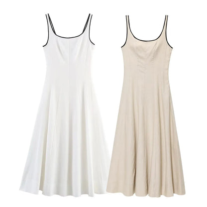Robes blanches col carré