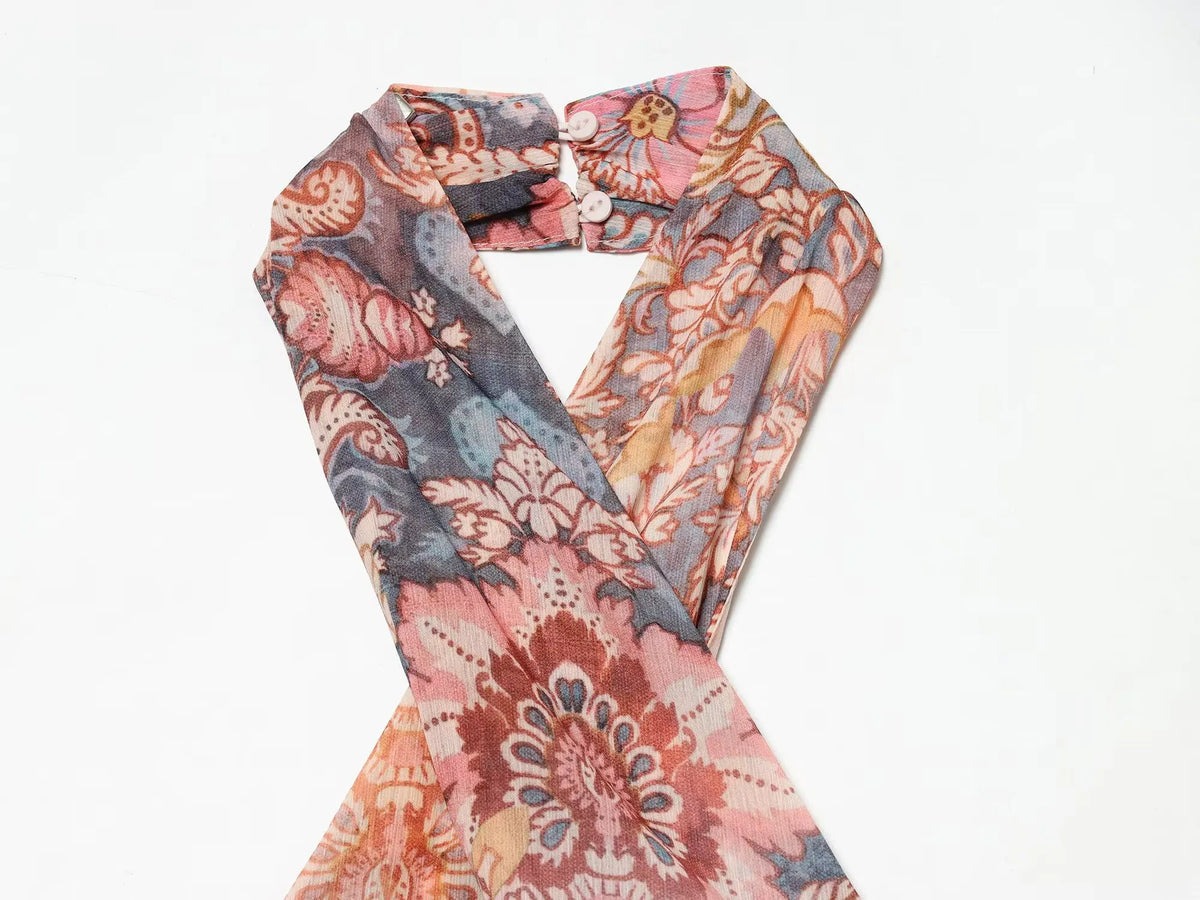 Robe Col Cou Bohemienne