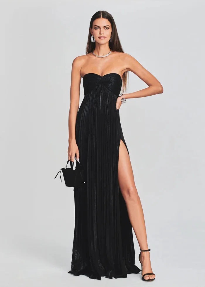 Robe bustier chic bleu ciel pour témoin de mariage