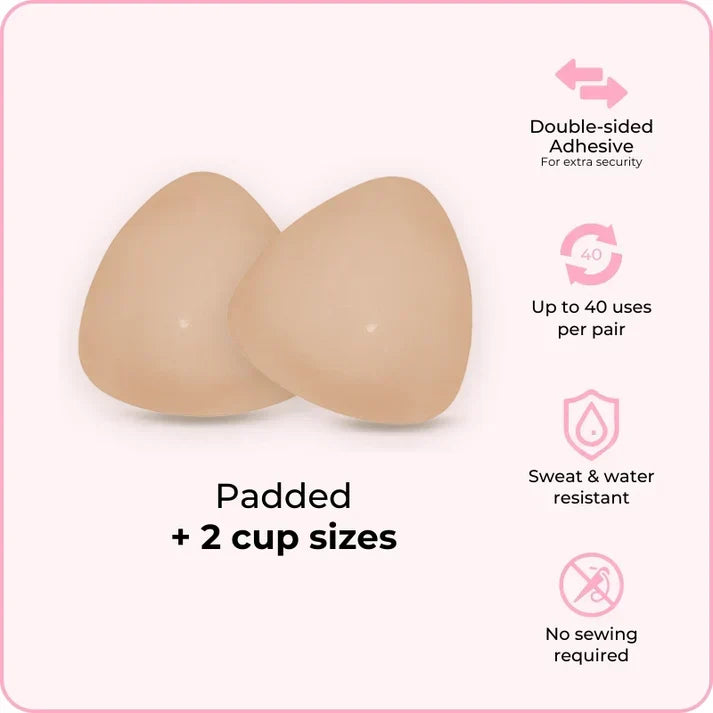 🔥 BUY 1 GET 1 FREE! ✨ Invisible Lift Bra Inserts 💖 Instant Lift, No Nipple Slips & Perfect for Low-Cut Tops