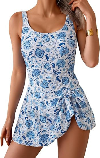👙Summer Hot Sale 50% OFF💃Women's One Piece Tummy Control Tie Knot Swimsuit