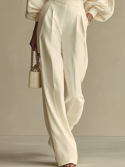 Mera - Soft-Touch Wide-Leg Trouser Set