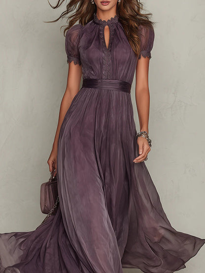 Jacinda - Ethereal Keyhole Maxi Dress
