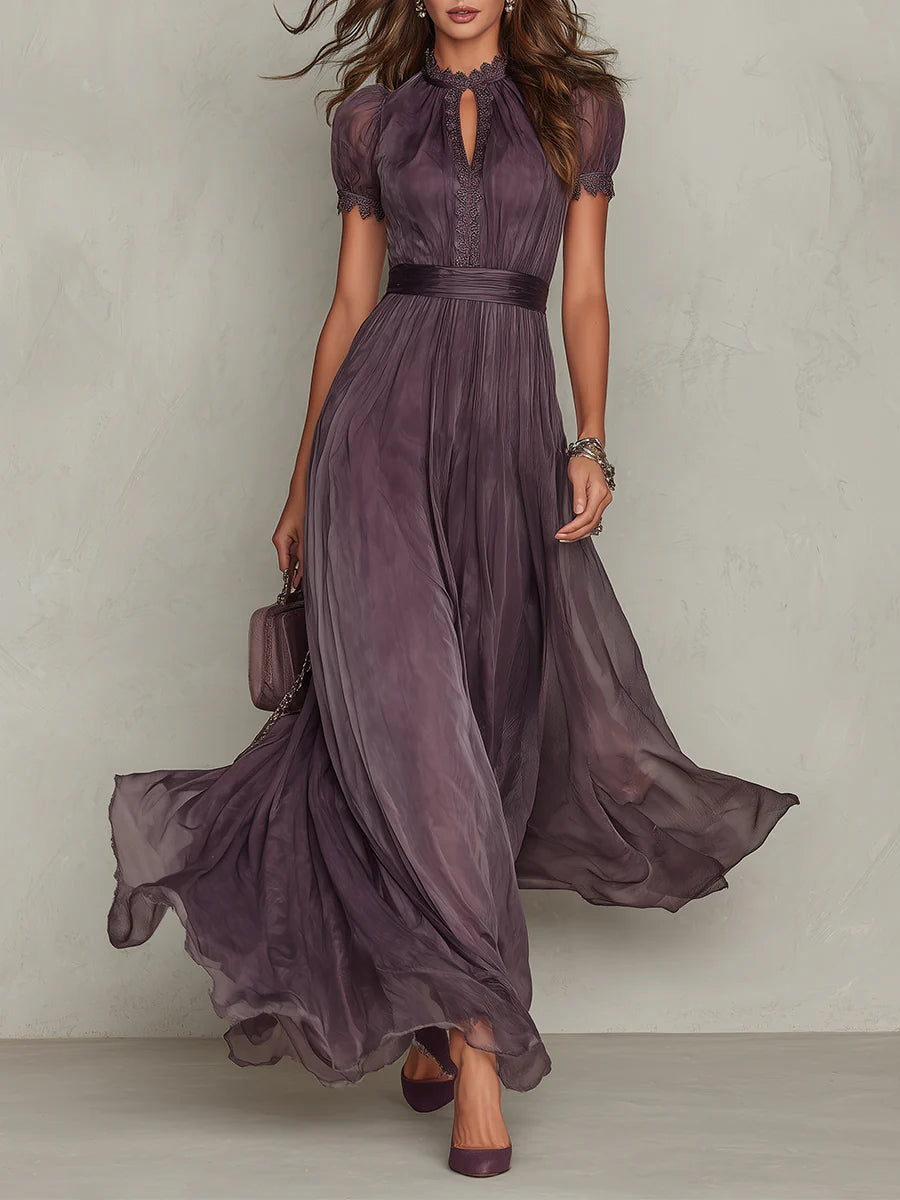 Jacinda - Ethereal Keyhole Maxi Dress