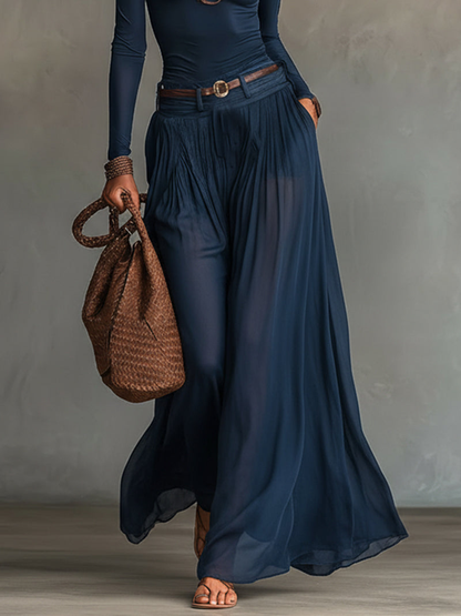 Ensley - Elegant One-Shoulder Top and Skirt Set