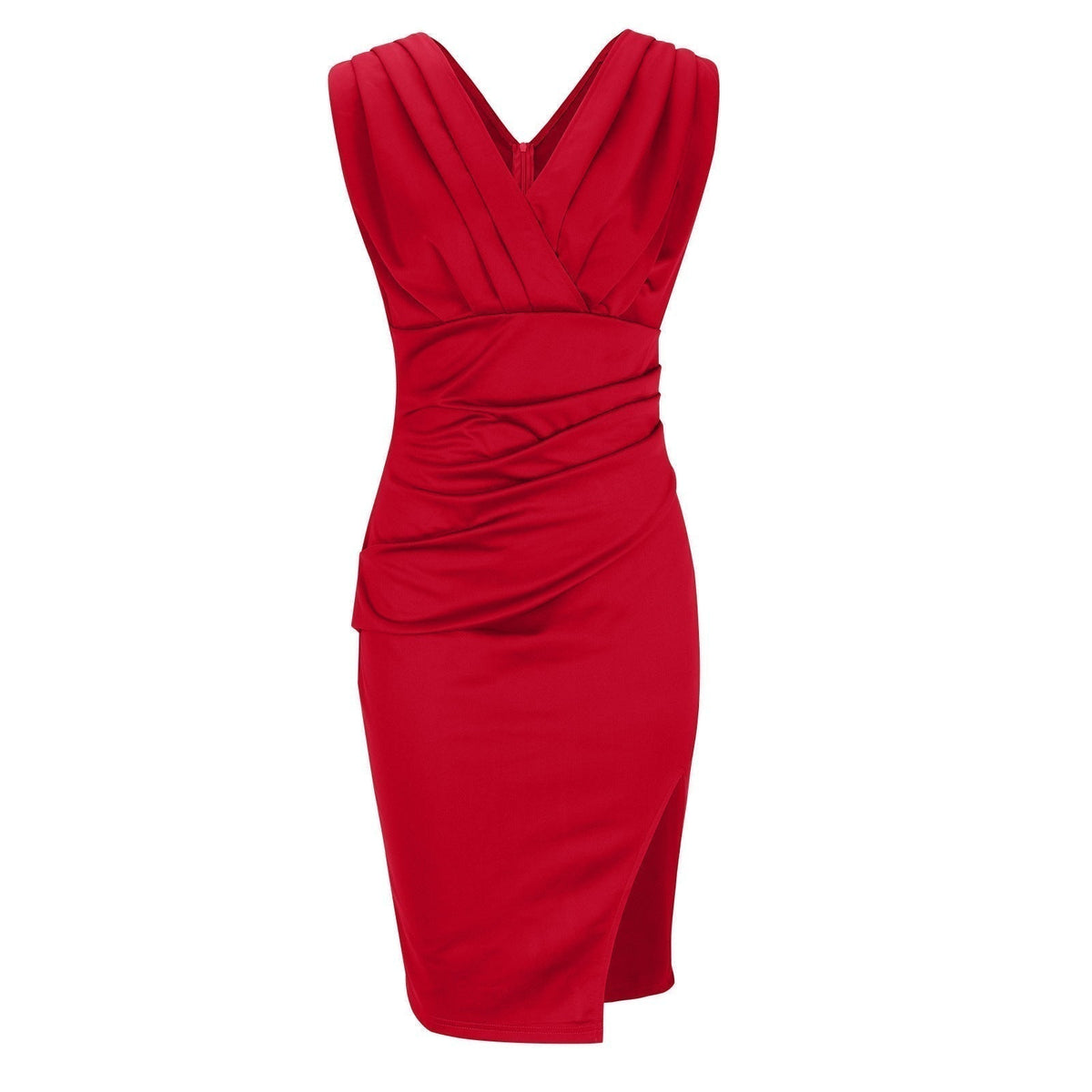 Kaela - Sculpting Draped Midi Dress
