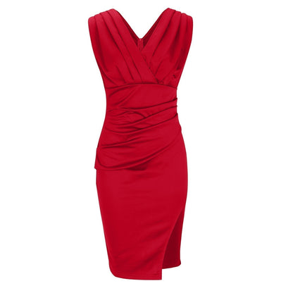 Kaela - Sculpting Draped Midi Dress