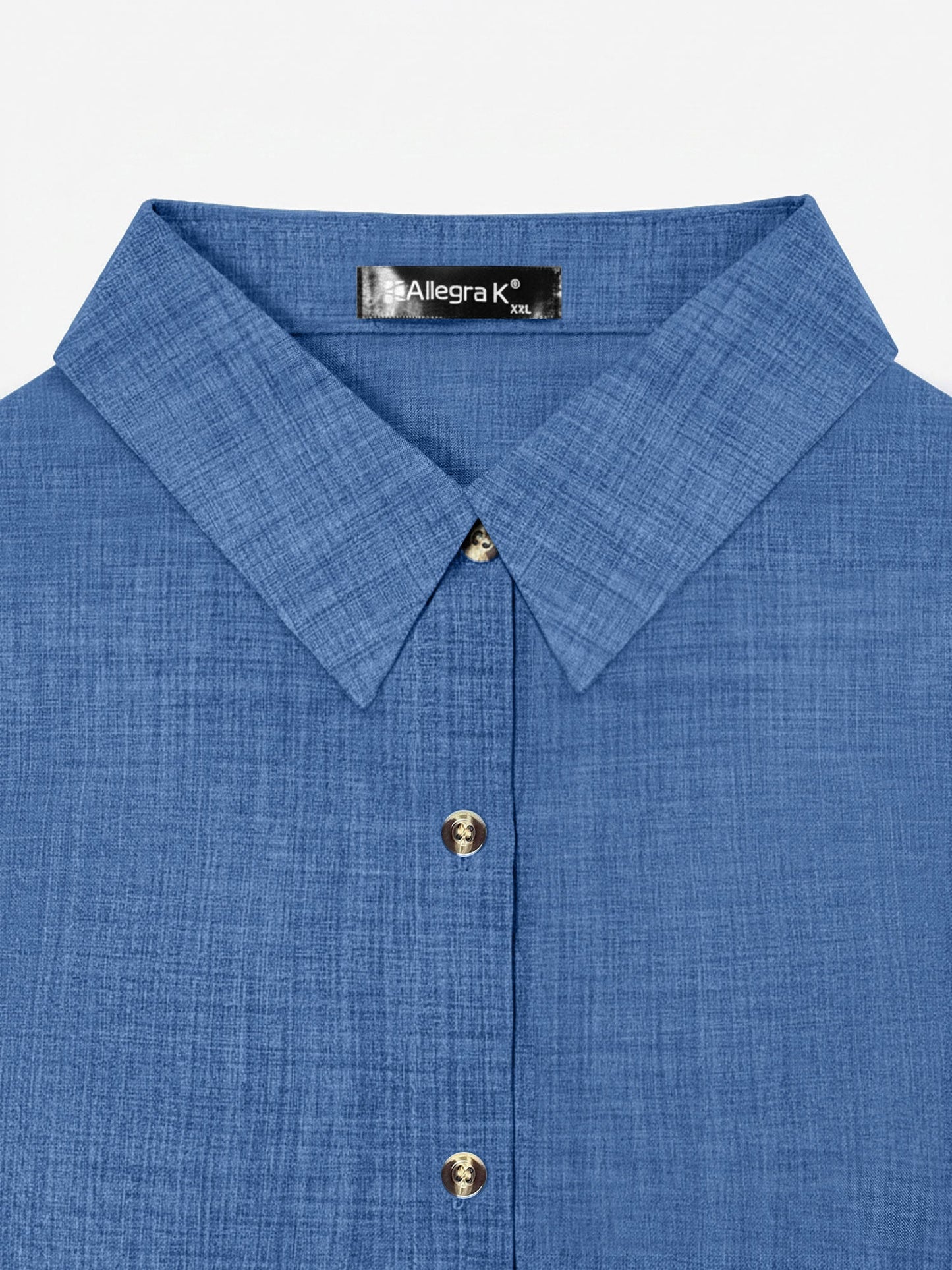 Collared Long Sleeves Button Down Work Shirt
