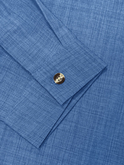 Collared Long Sleeves Button Down Work Shirt