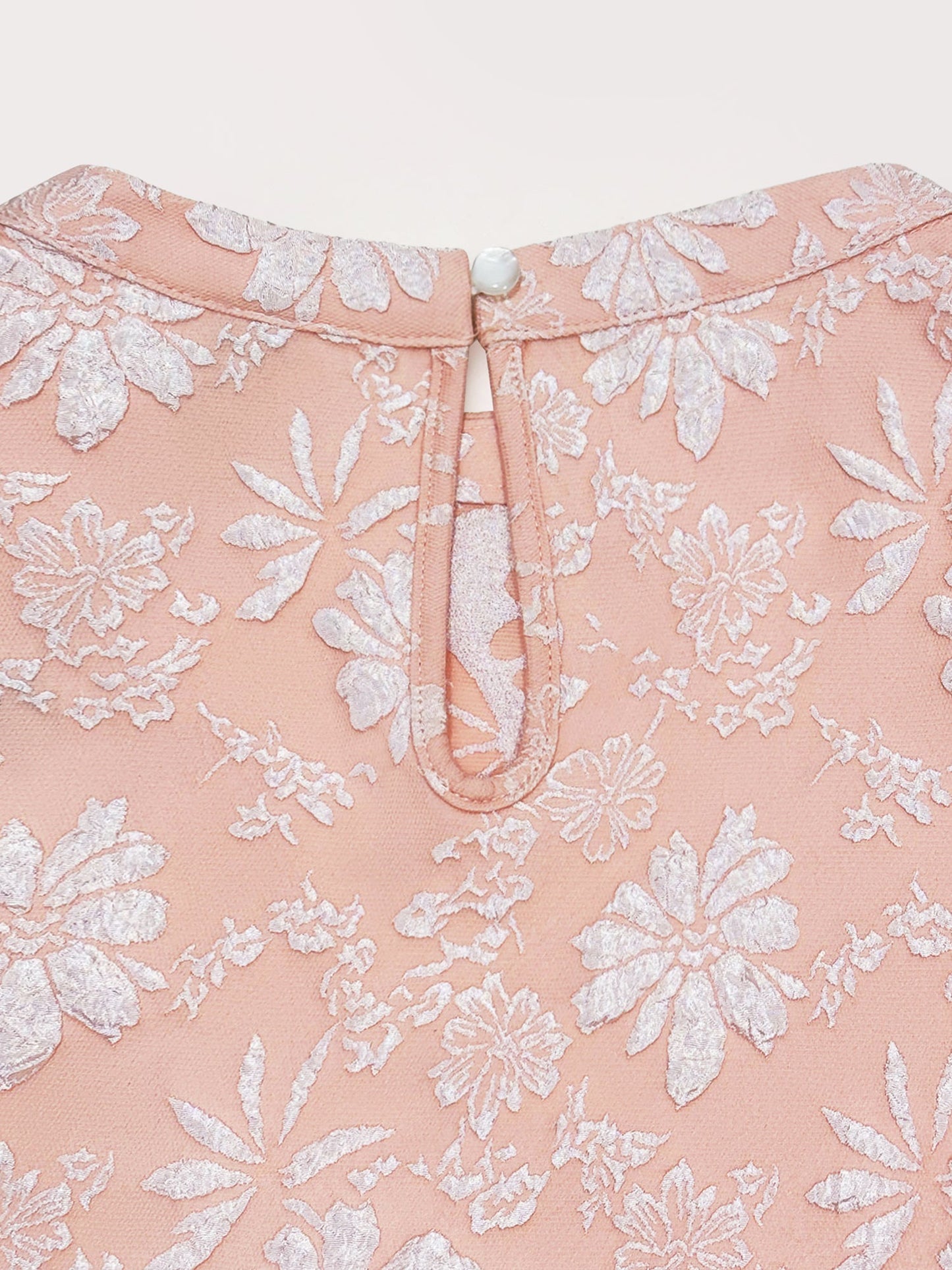 Puff Short Sleeve Flower Textured Mini Dress