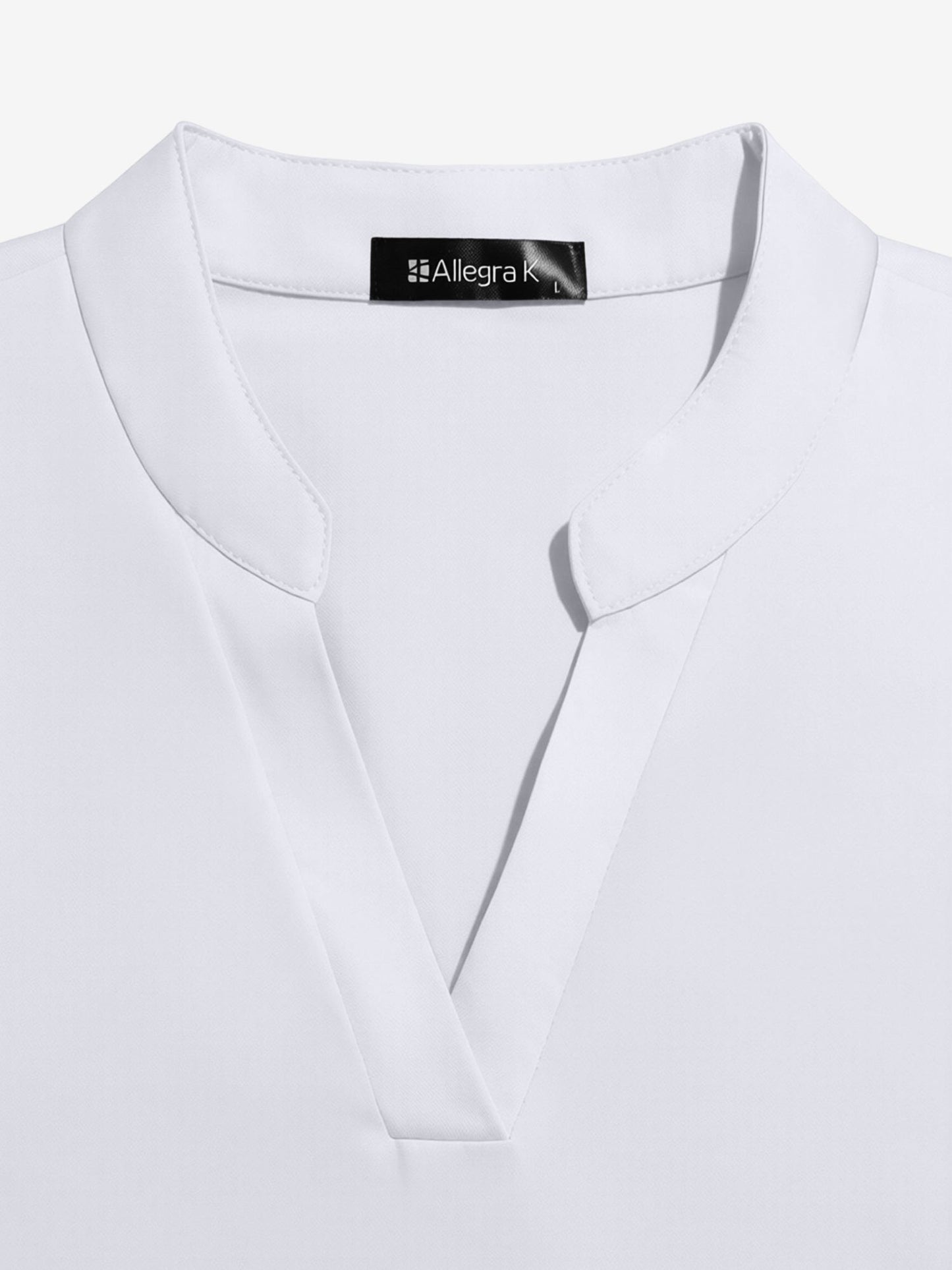 Notch Neck Cold Shoulder Solid Color Blouse