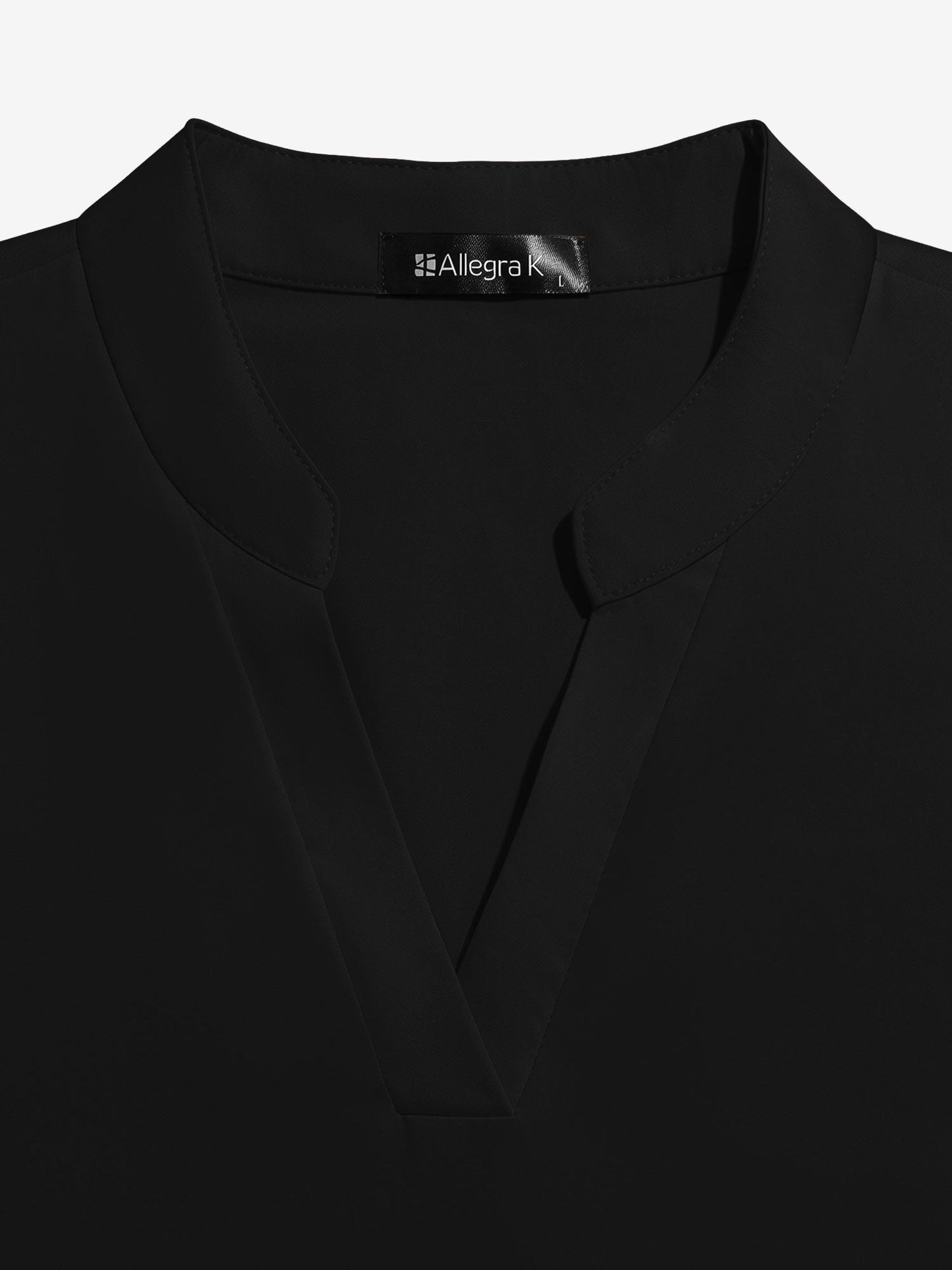 Notch Neck Cold Shoulder Solid Color Blouse