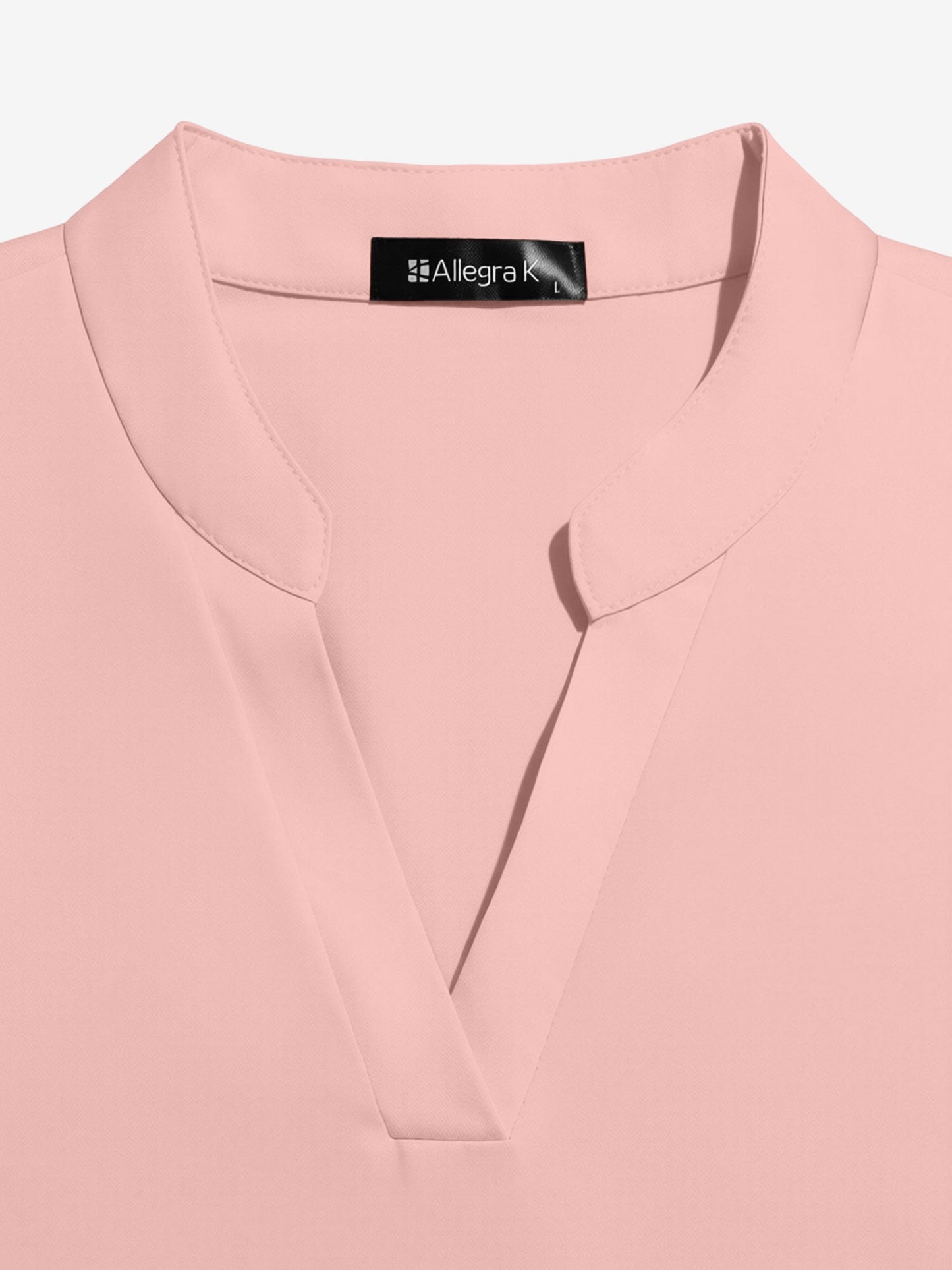 Notch Neck Cold Shoulder Solid Color Blouse