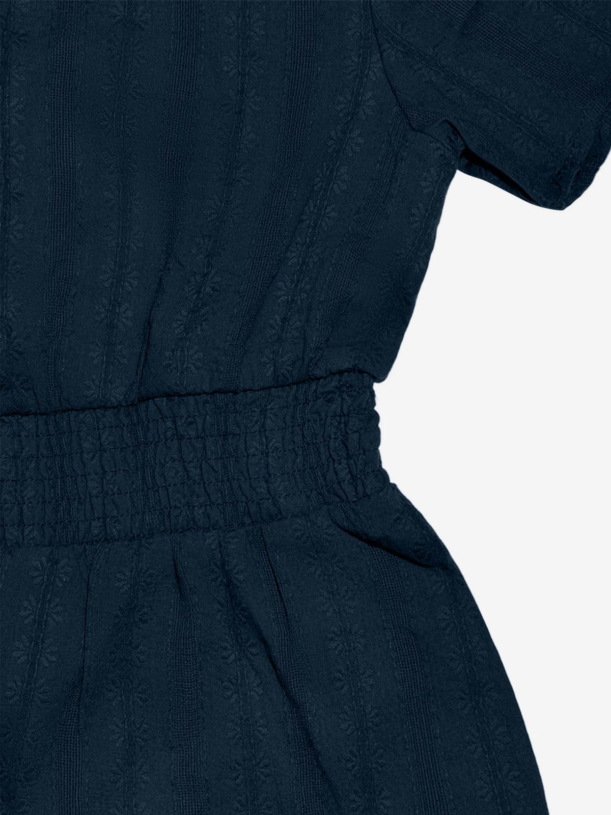 Women's Casual Notch Neck Puff Sleeve Smocked Waist Tiered Midi Dress with Pockets Summer Chic