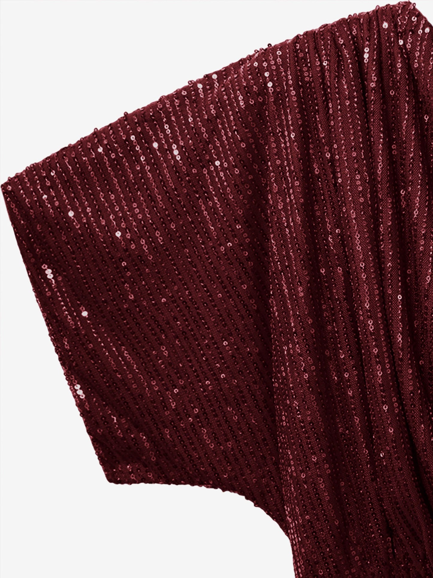 Sequin One Shoulder Ruched Cocktail Midi Dress