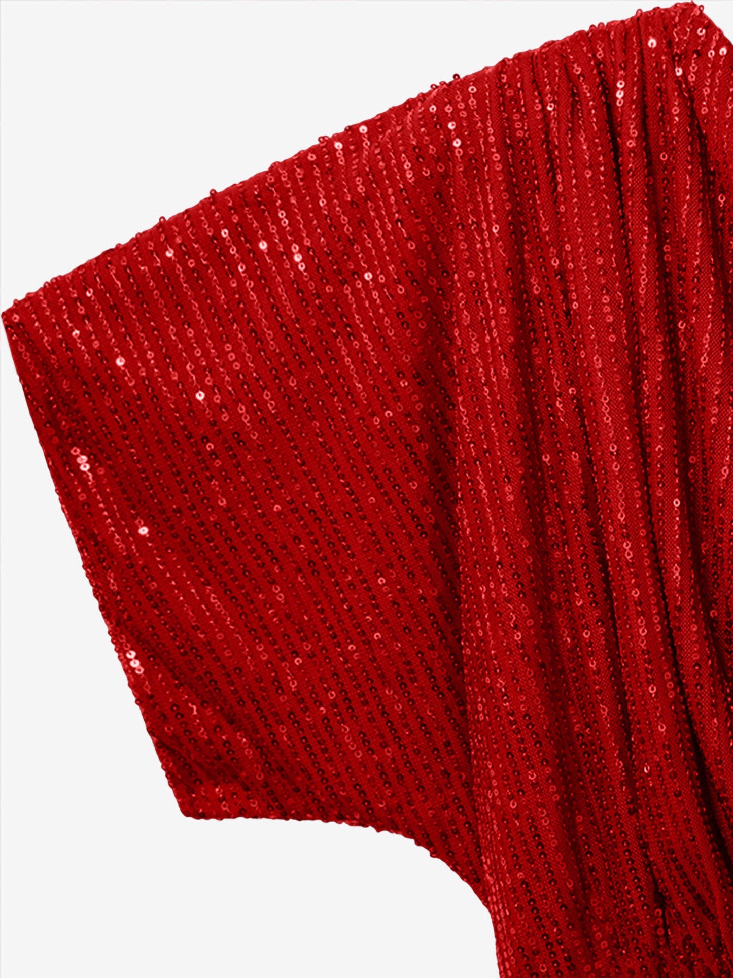 Sequin One Shoulder Ruched Cocktail Midi Dress