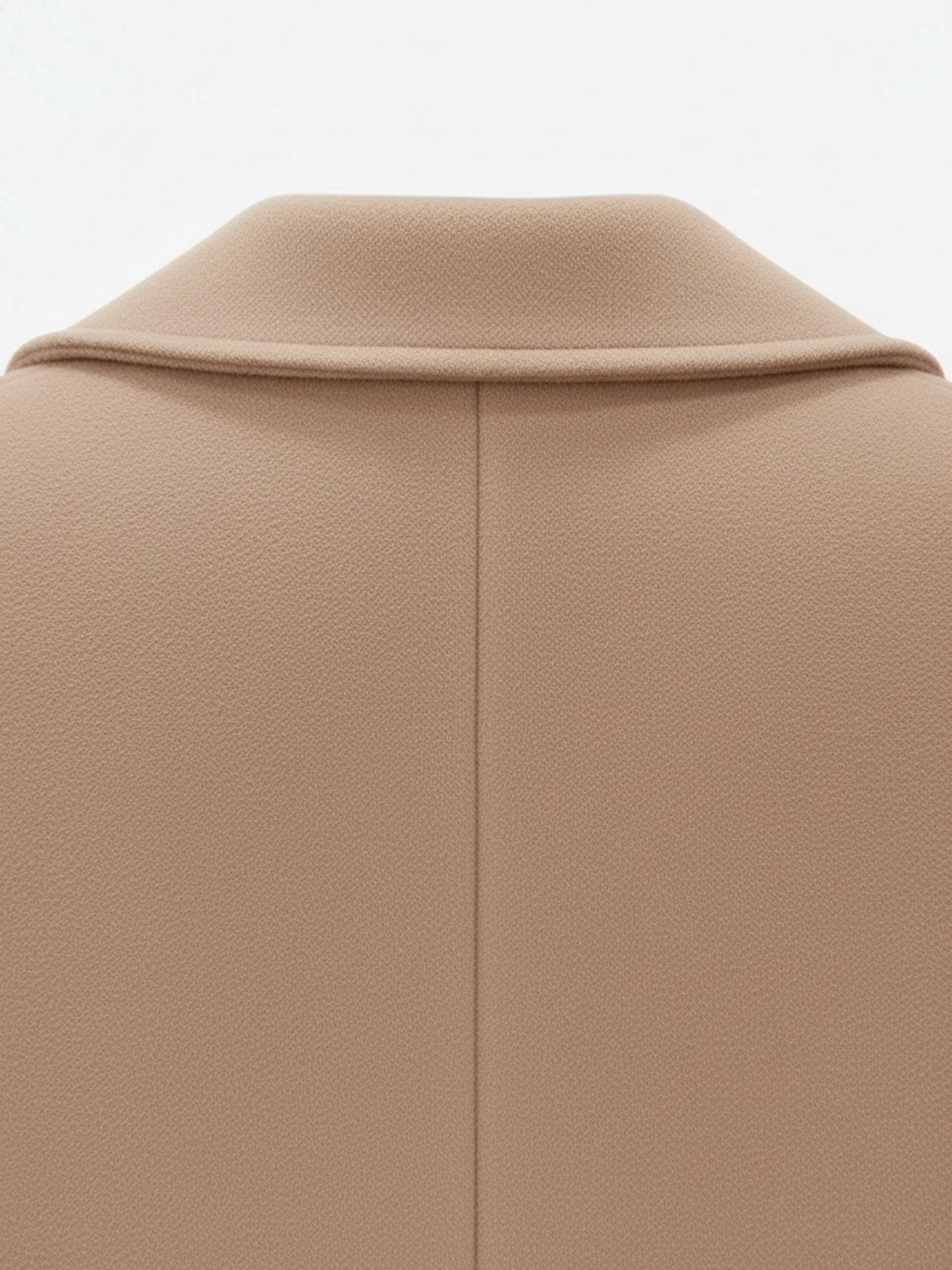 Notched Lapel Double-Breasted Fully Lined Mid-Length Coat