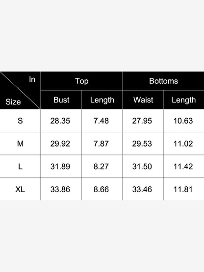 Graphic Triangle Cup Swimsuit Bikinis Sets