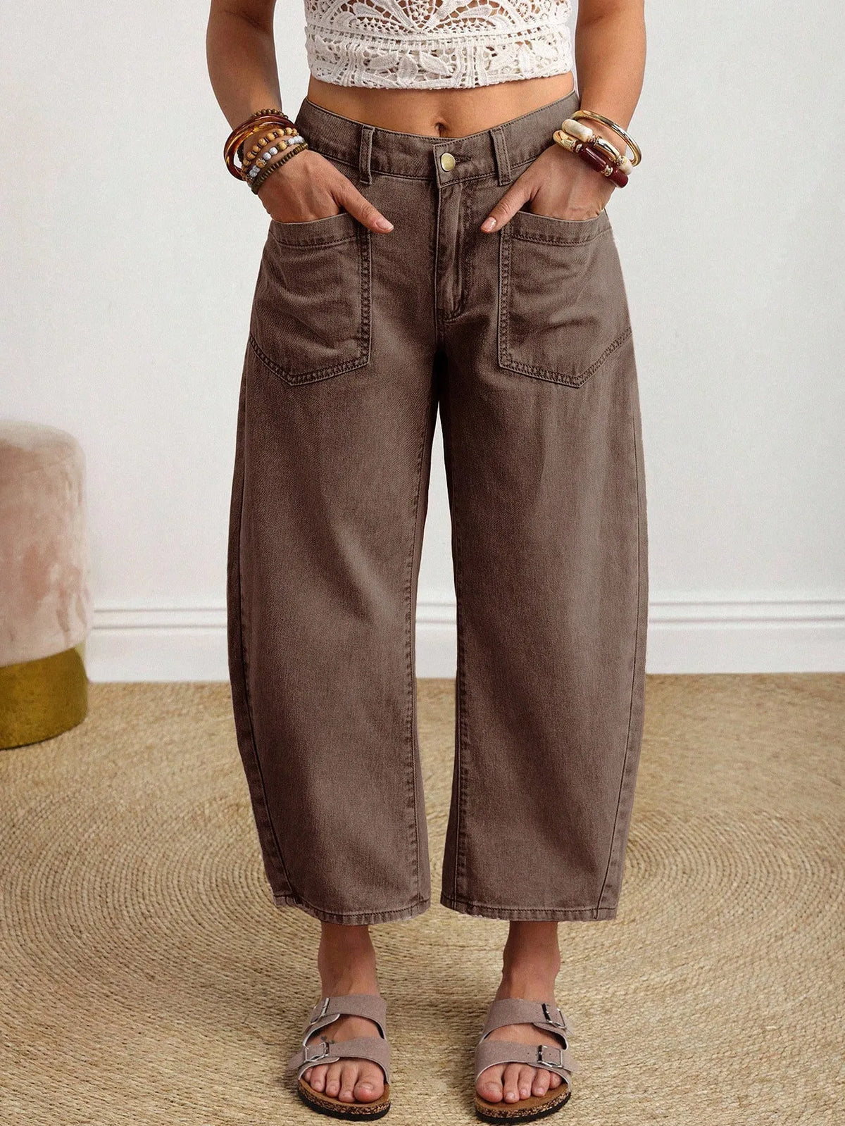 Women's Solid Color Casual Comfortable Jeans