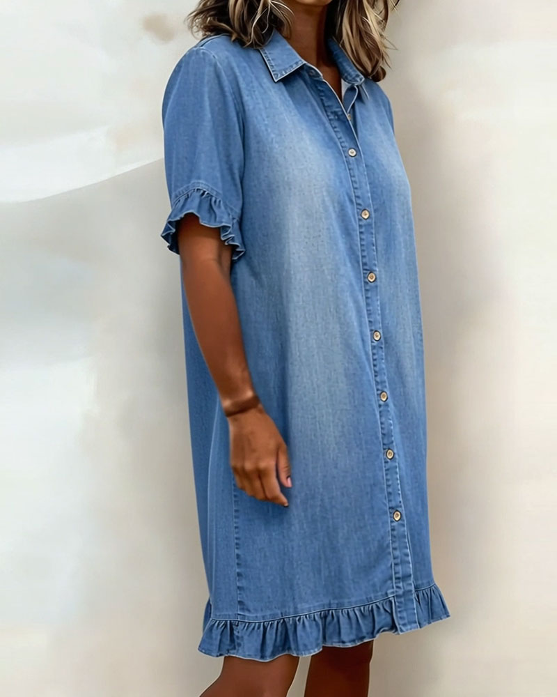 Kirella - Button Front Shirt Dress