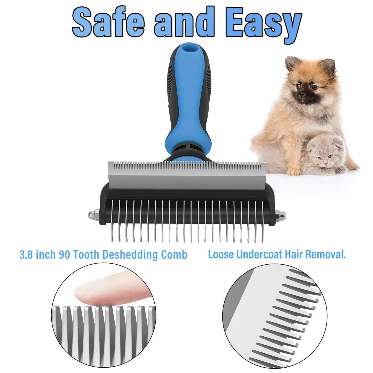 🐶Dual-Sided Pet Grooming Comb for Dogs & Cats