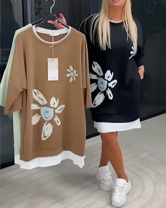 Helia - Soft-Touch Sweatshirt Dress