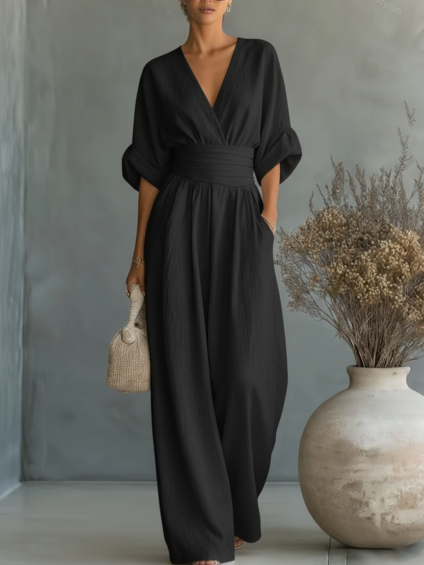 Ainslee - Soft-Touch Wide-Leg Jumpsuit