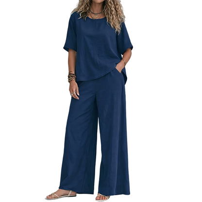Annavie - Breathable Linen Two-Piece Set