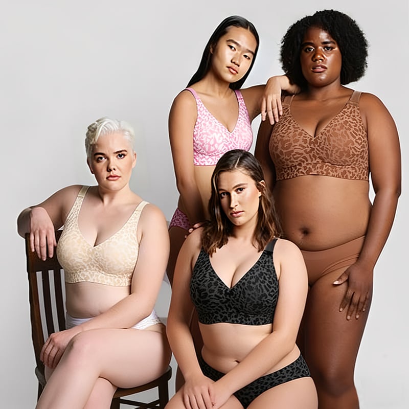 🏆LAST DAY SALE 50% OFF 🔥Super Firming Wirefree Jelly Bra with Leopard Print 👍