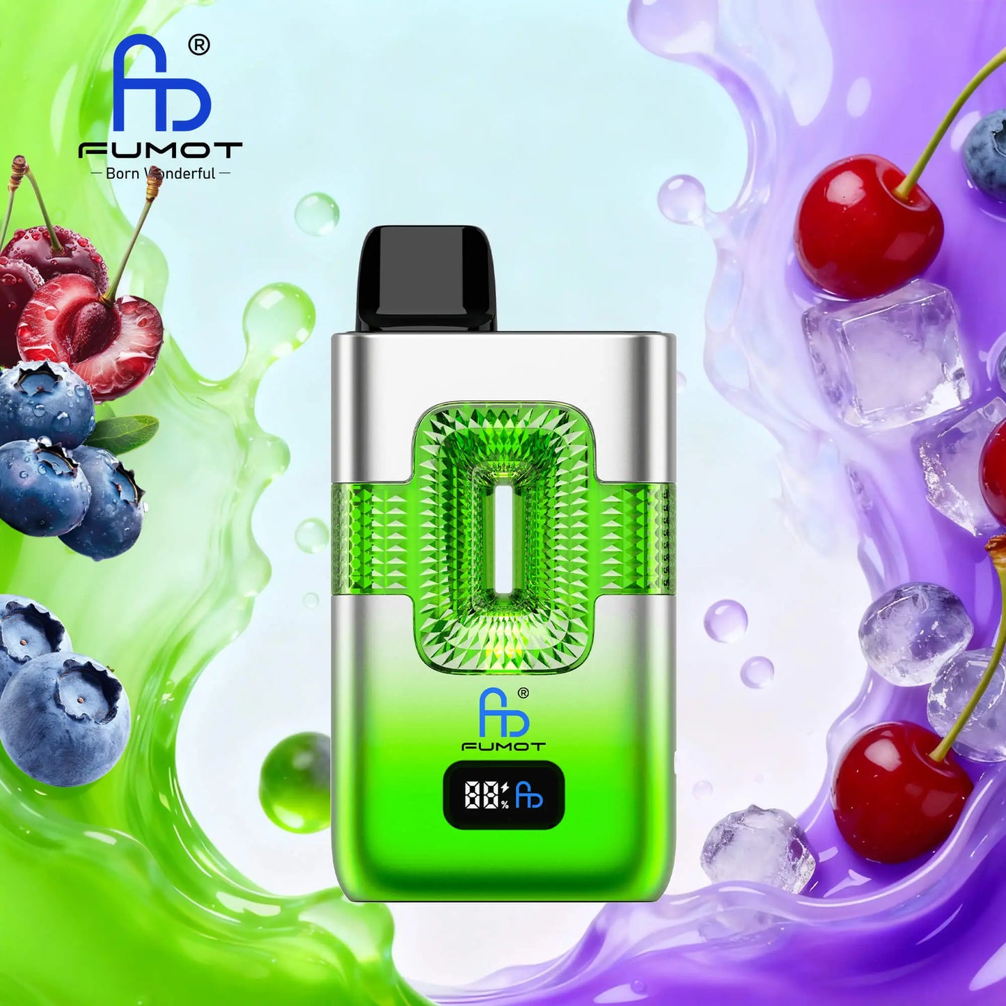 Fumot ECO 2in1 50000 50K Puffs Double Flavors Smart Display Original Rechargeable Disposable Vape