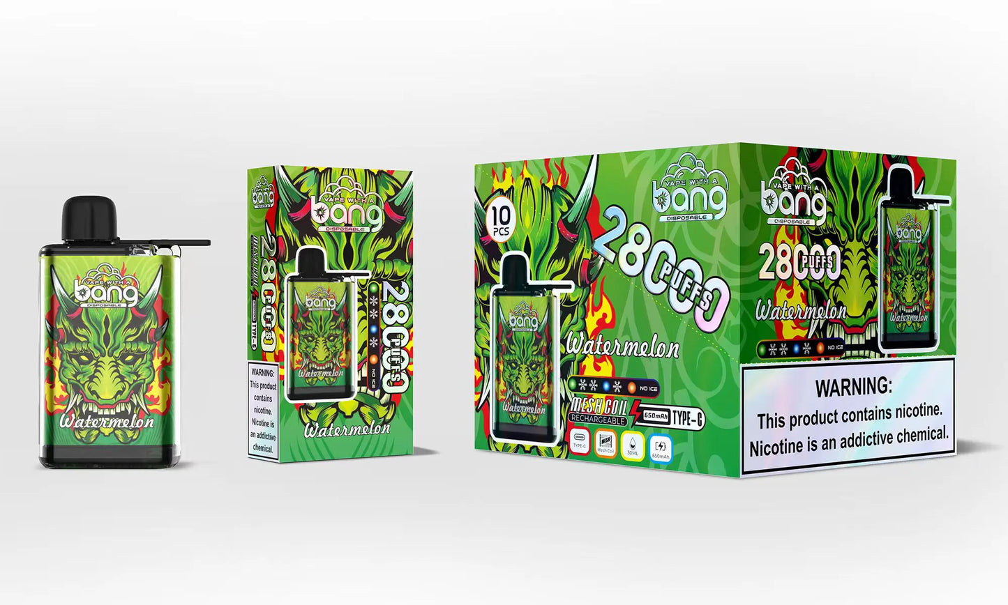 Bang 28000 28K Puffs Original Adjustable Ice level Disposable Vape Pen