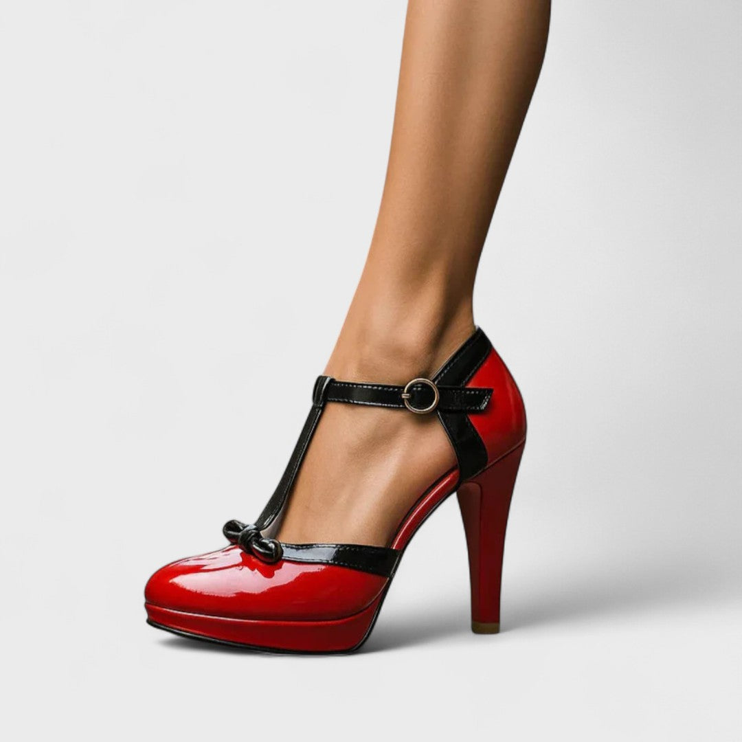 Velena - T-Strap Platform Heels
