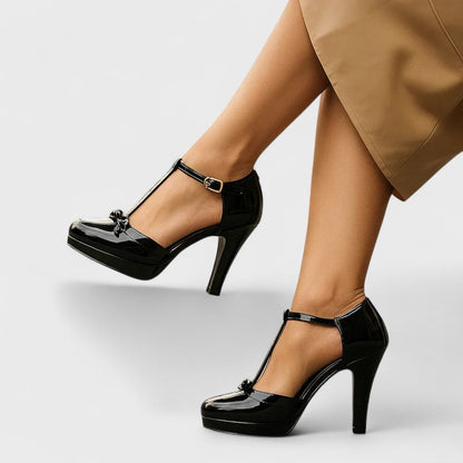 Velena - T-Strap Platform Heels