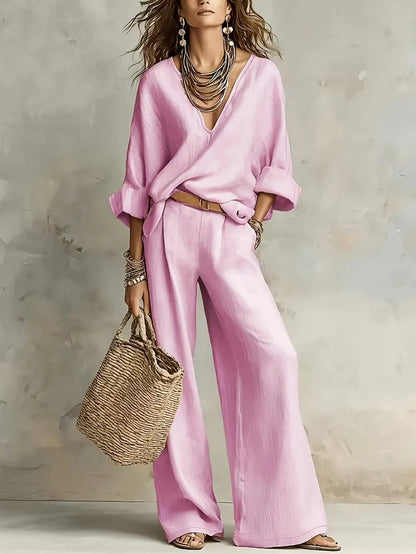 Zinnoria - Breezy Linen Two Piece Set