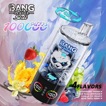Bang Leader Stoll 100K 100000 Puffs 4 in 1 Flavors & Quad Mesh Coil LED Display Disposable Vape