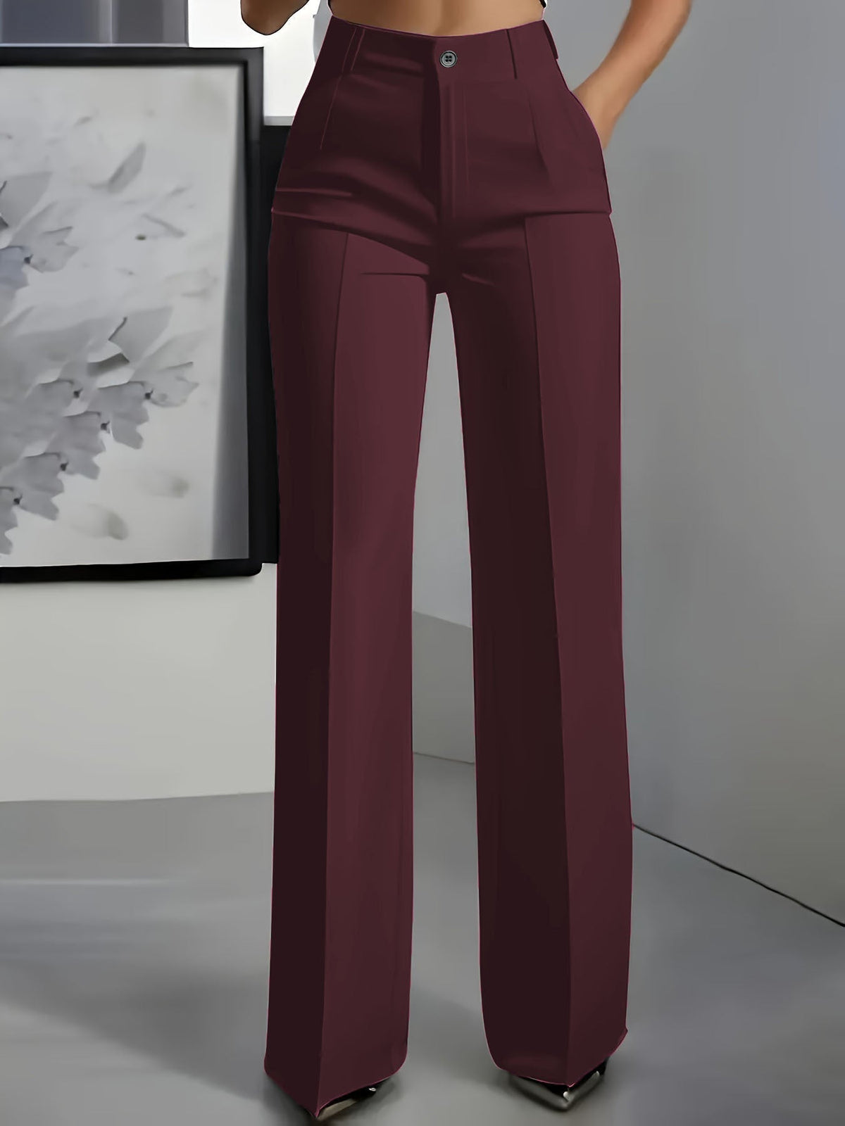 Orelisse - High Waisted Wide Leg Trousers