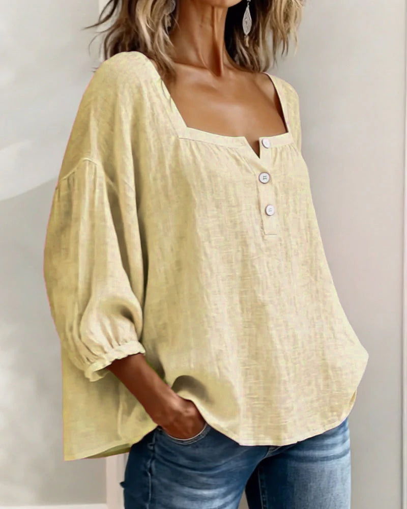 Zoya - Breezy Linen Blouse