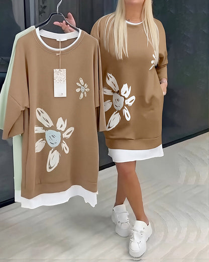 Helia - Soft-Touch Sweatshirt Dress
