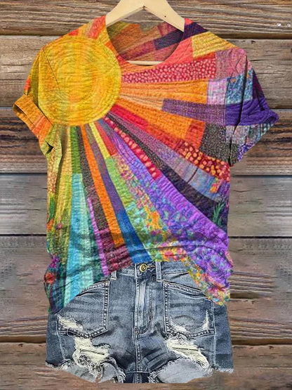 Floral Art Print T-Shirt