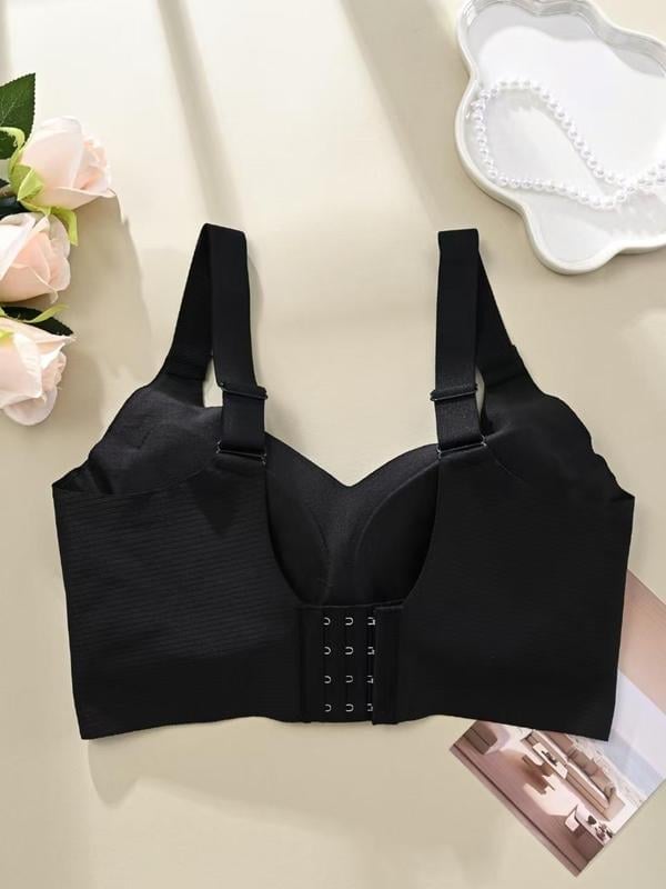 🌷 50% OFF – LIMITED TIME! 💕Subtle Striped Seamless Bra with W-Support ✨ Wire-Free Lift & Unmatched Comfort