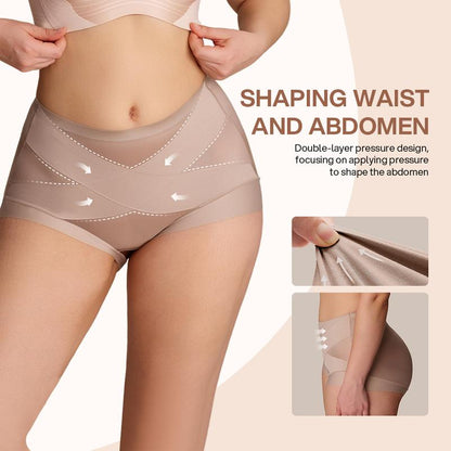 💖Last Day-Buy 1 Get 3 Packs💖Plus-Size High-Waist Cross Tummy Control Panties