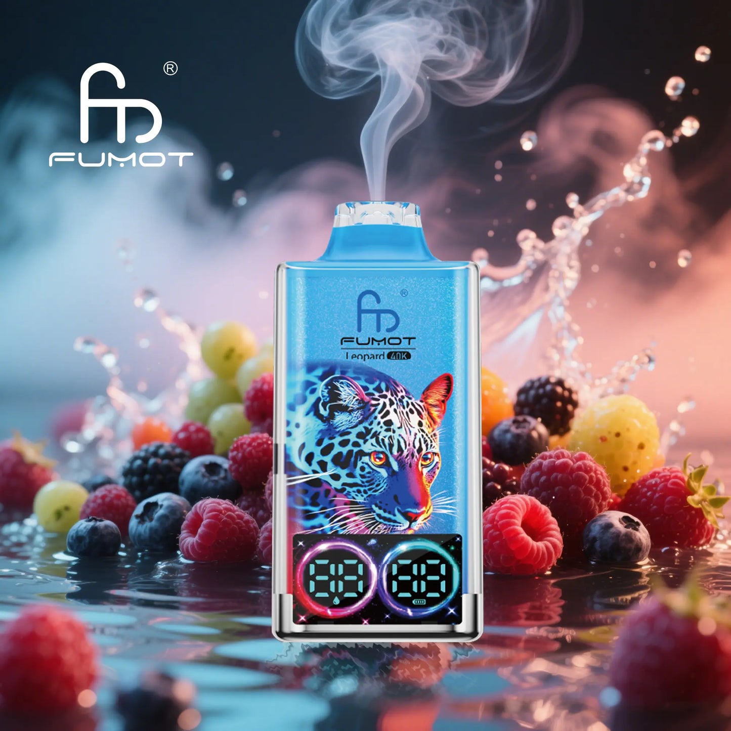 Fumot Leopard 40000 40K Puffs Original Edition Dual Mesh LCD Display Disposable Vape
