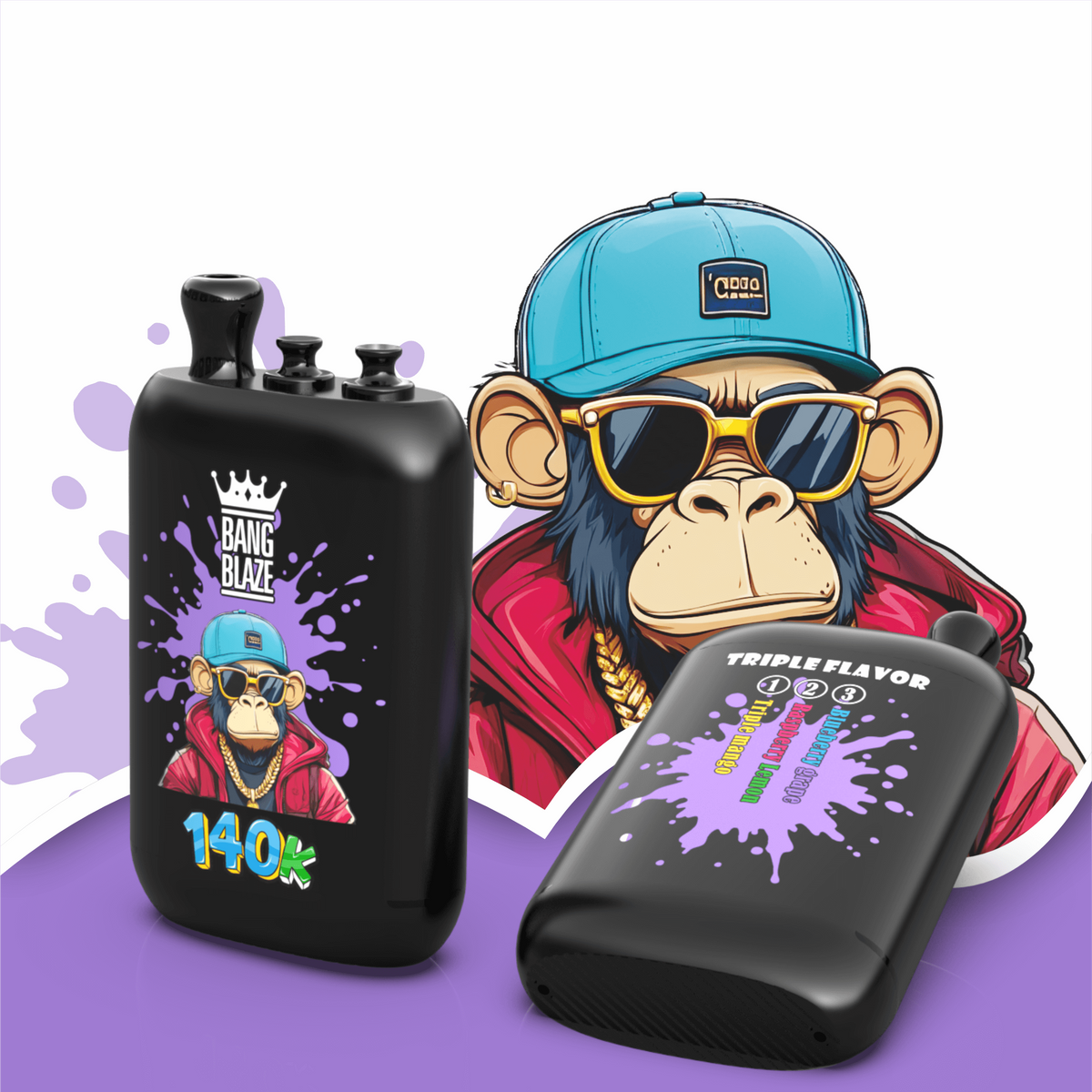 Bang Blaze 140000 140K Puffs 3 in 1 Flavors Original Rechargeable Disposable Vape