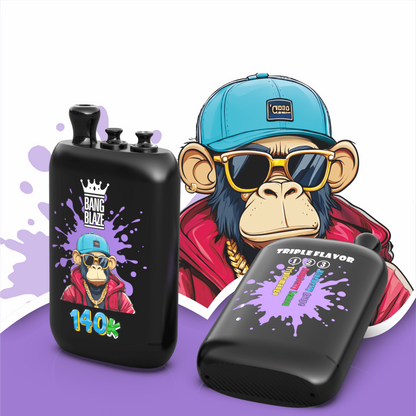 Bang Blaze 140000 140K Puffs 3 in 1 Flavors Original Rechargeable Disposable Vape