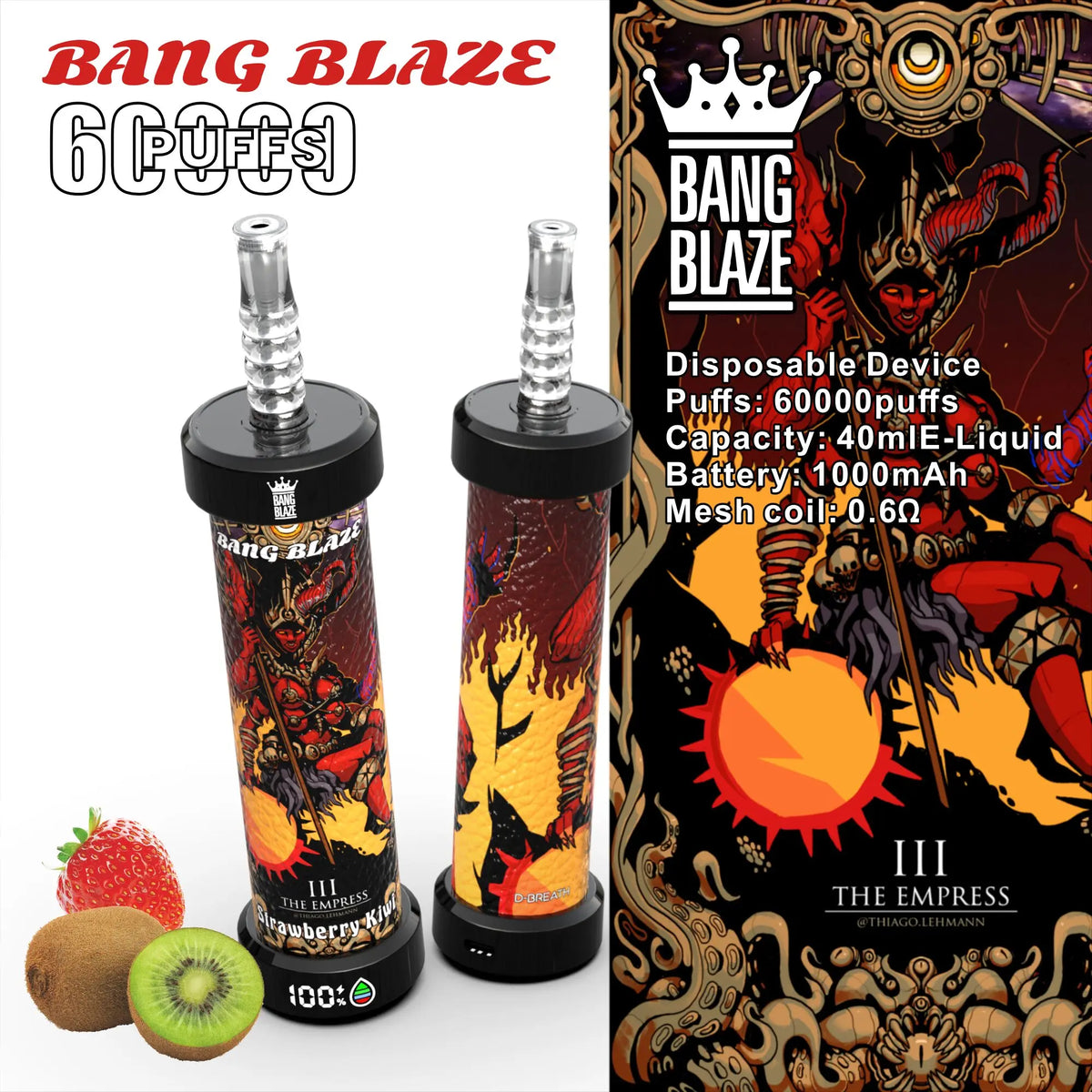 Bang Blaze 60k 60000 Puffs Latest Original LCD Display Disposable Vape Pen