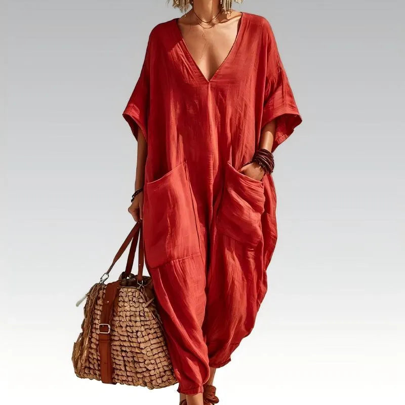 Evelisse - Breezy Batwing Pocket Jumpsuit